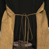 Close up of black knitwear, showing texture of the Cotton and Silk fabric