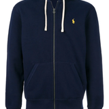 Blue hoodie, front view