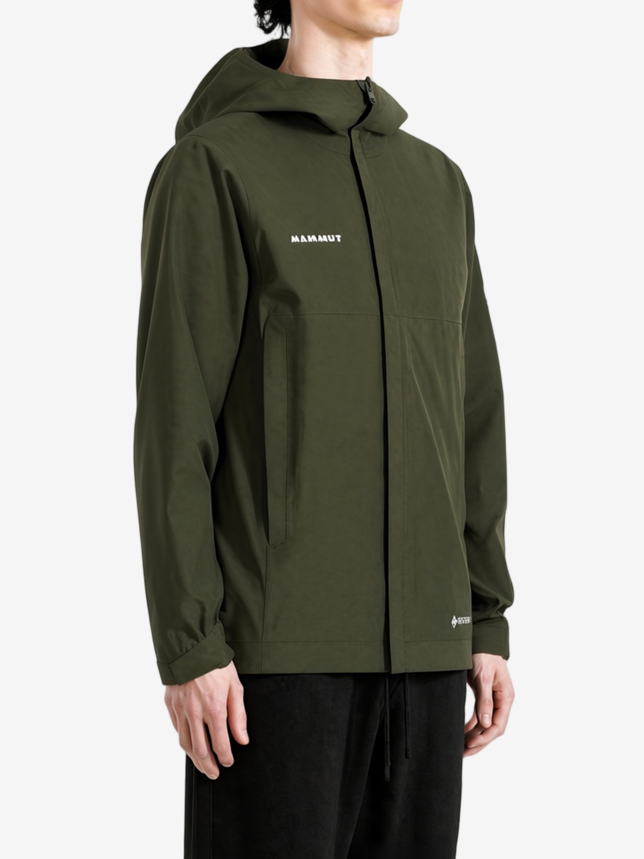 Green jacket, full body view