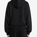 Black hoodie, full body view