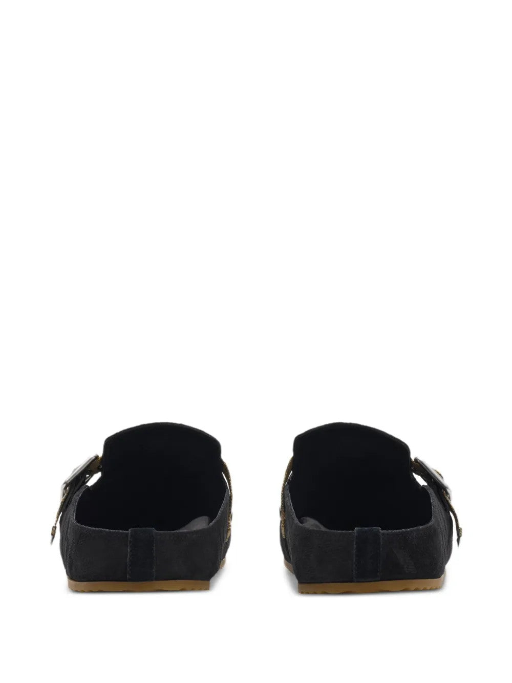 Black shoes, back view