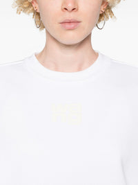 T BY ALEXANDER WANG - Women Essential Terry Crew Sweatshirt W/ Puff Paint Logo