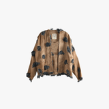 Brown jacket，front view