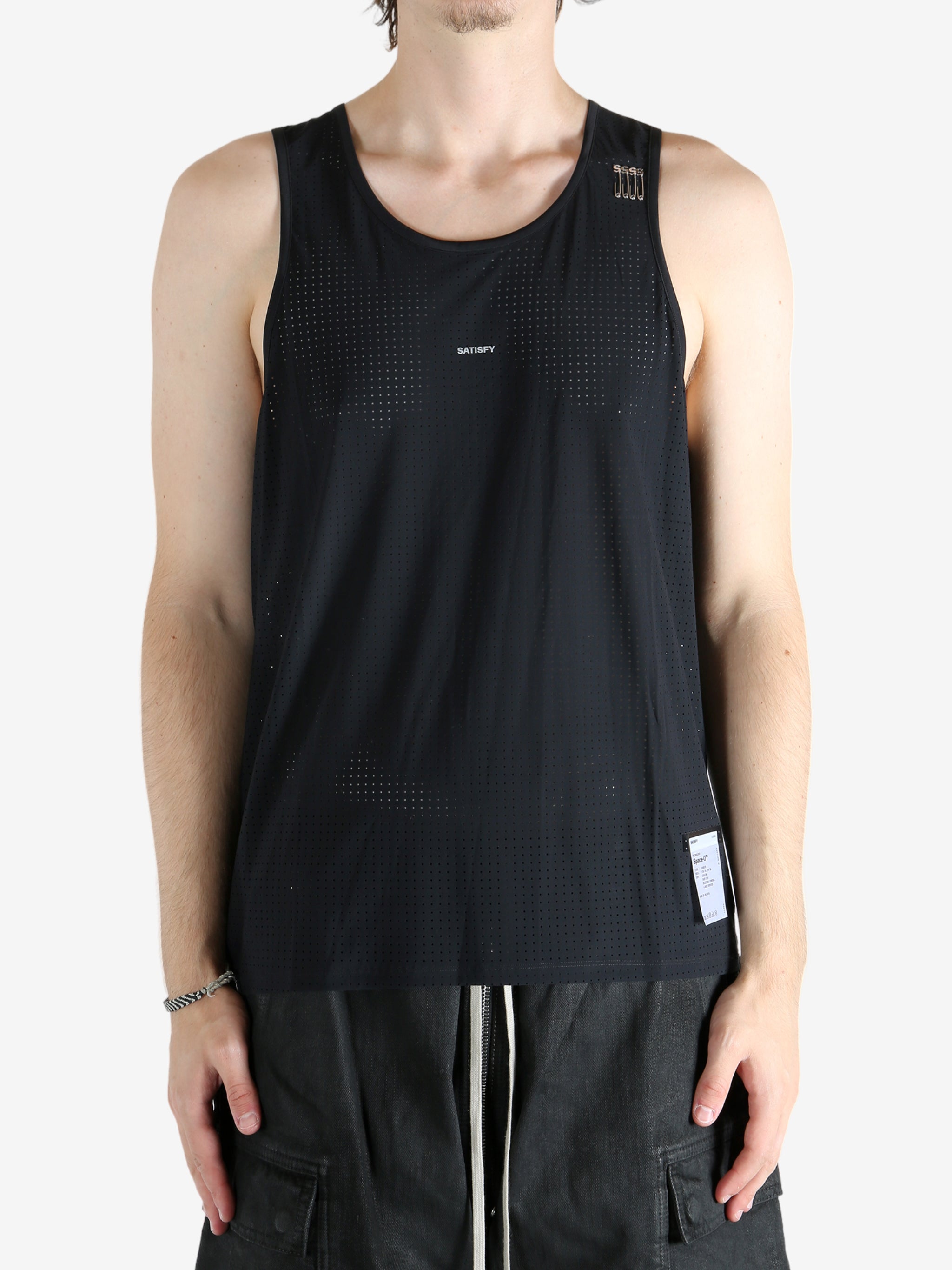 Black activewear worn by a person, showing the activewear's fit