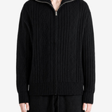 Black knitwear, front view
