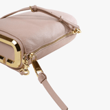 Close up of  pink bag ,showing texture of the Cow leather