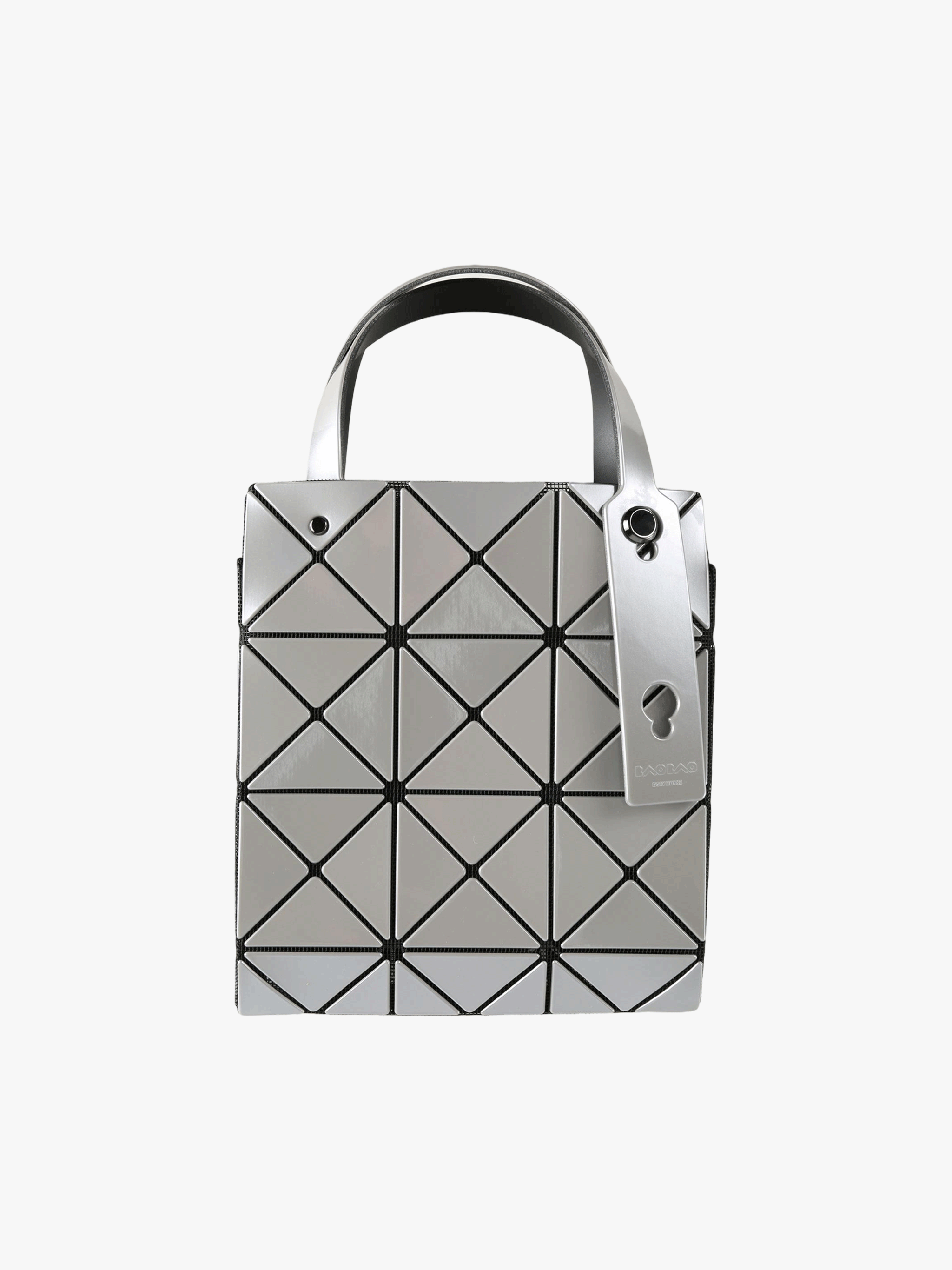 Grey handbag,front view