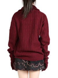 HYEIN SEO - Women W/Gloves Troyer Knit Sweater