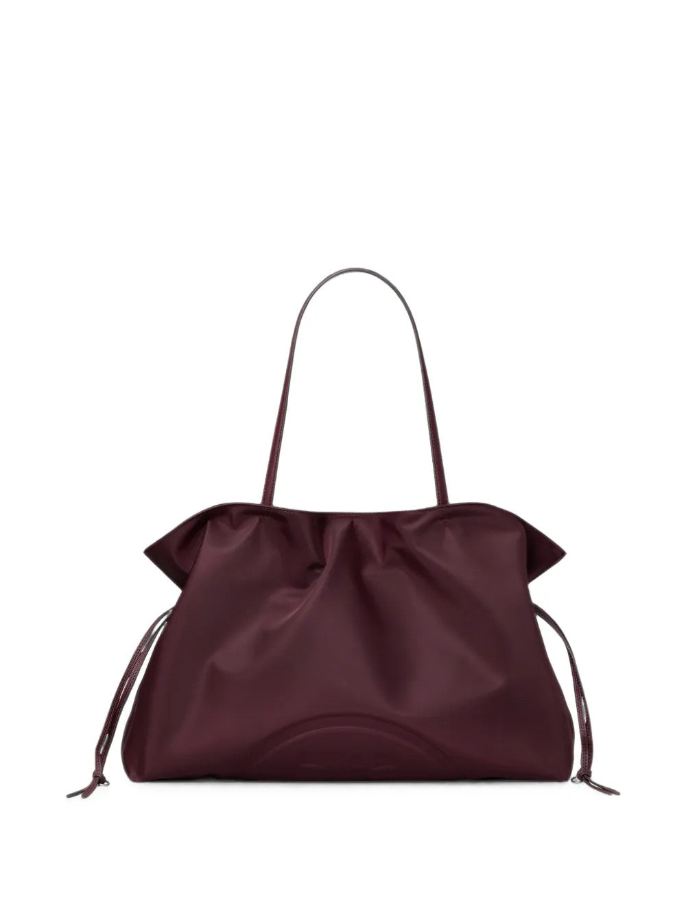 Burgundy bag, front view