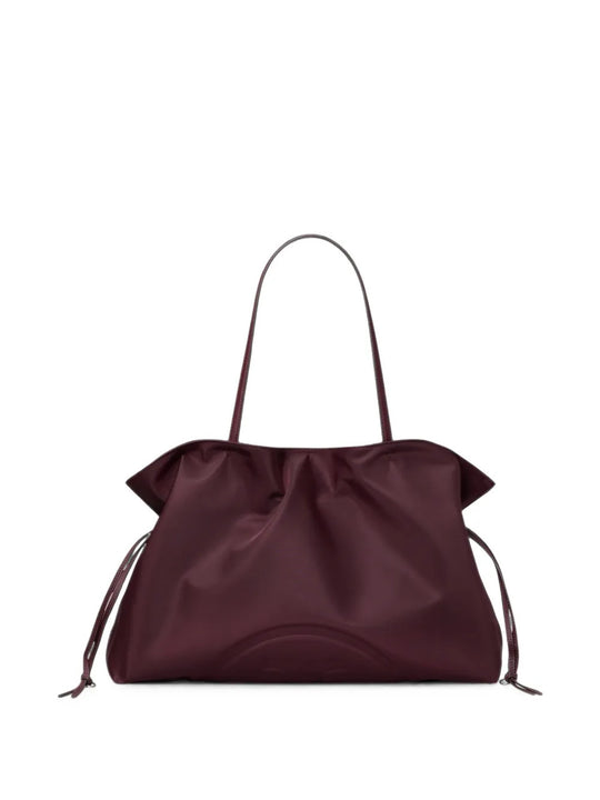 Burgundy bag, front view
