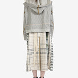 COMMUNS - Unisex Cardigan Fake Two Piece Hooded Coat