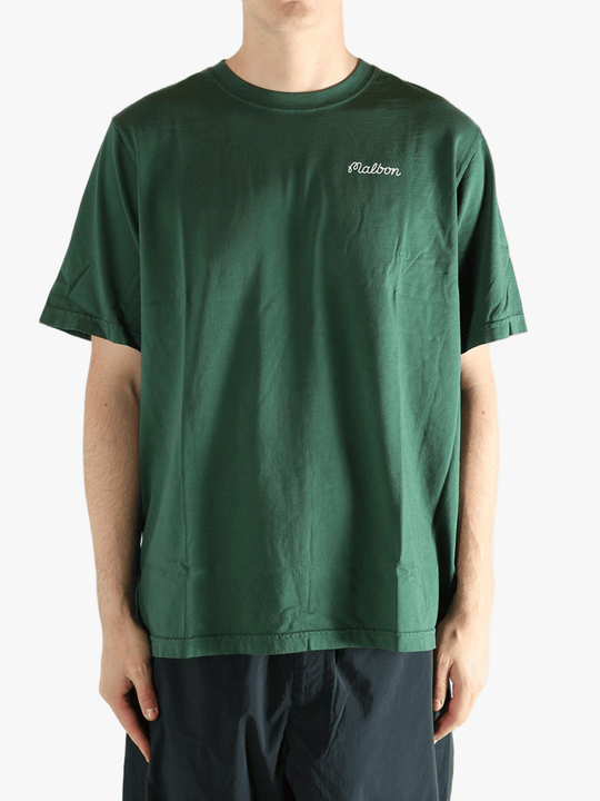 Green t-shirt worn by a person, showing the t-shirt fit