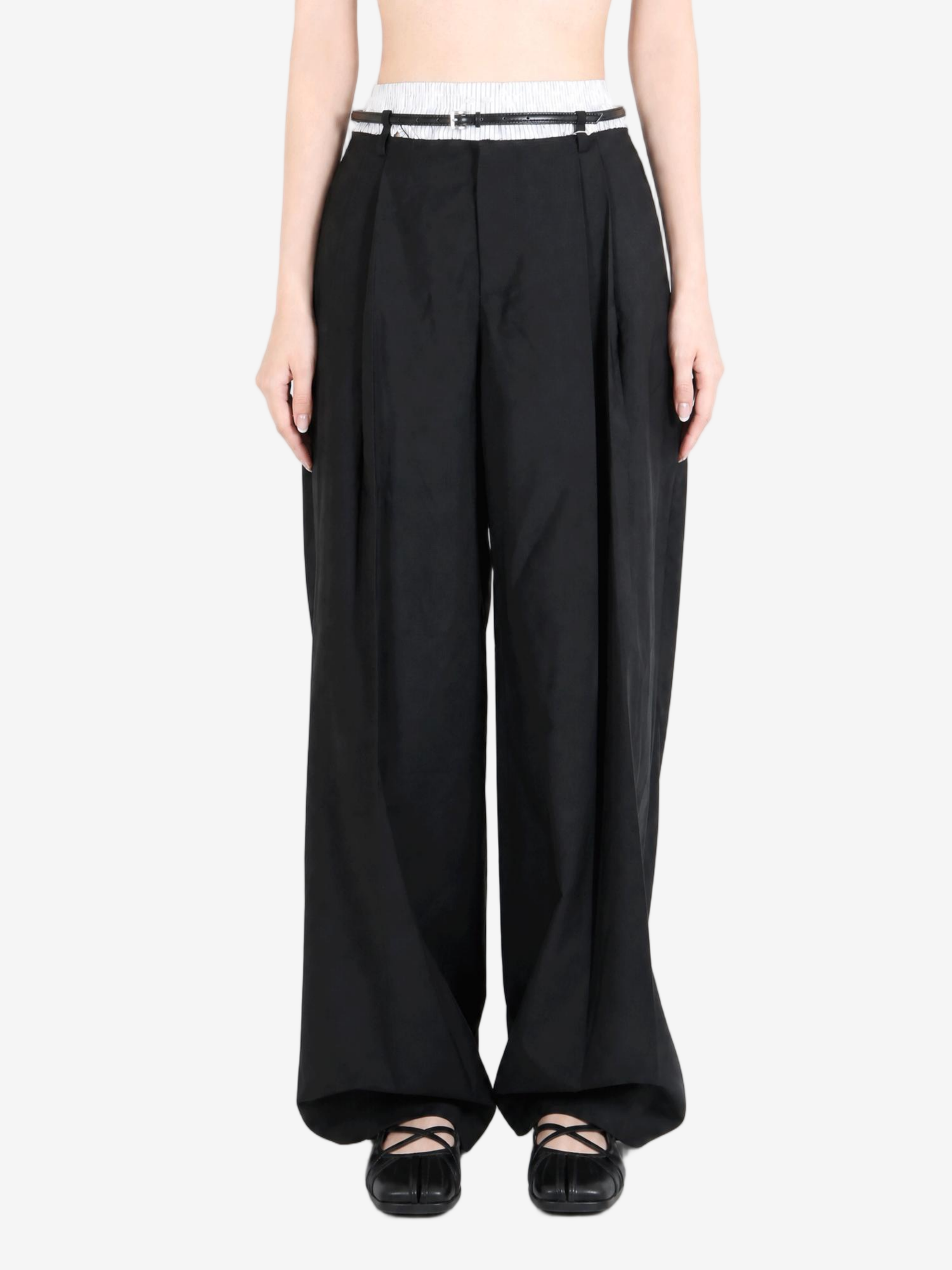 Black pants, full body view