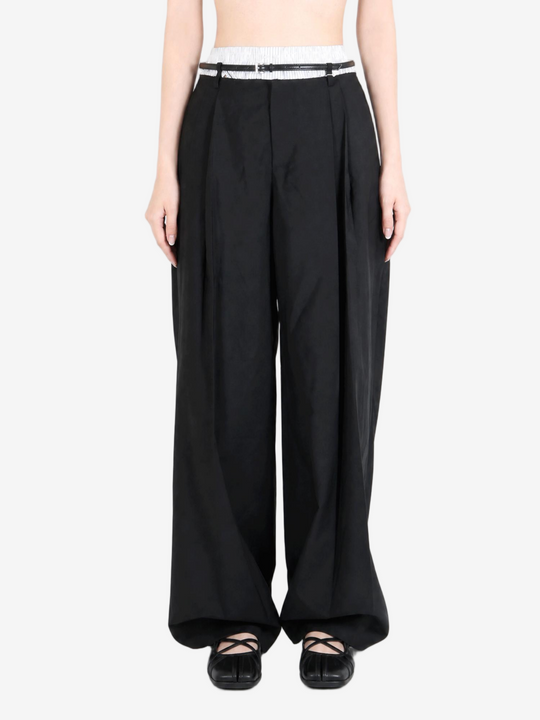 Black pants, full body view
