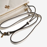 Close up of white bags, showing texture of the fabric