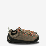 tan sneakers, front view