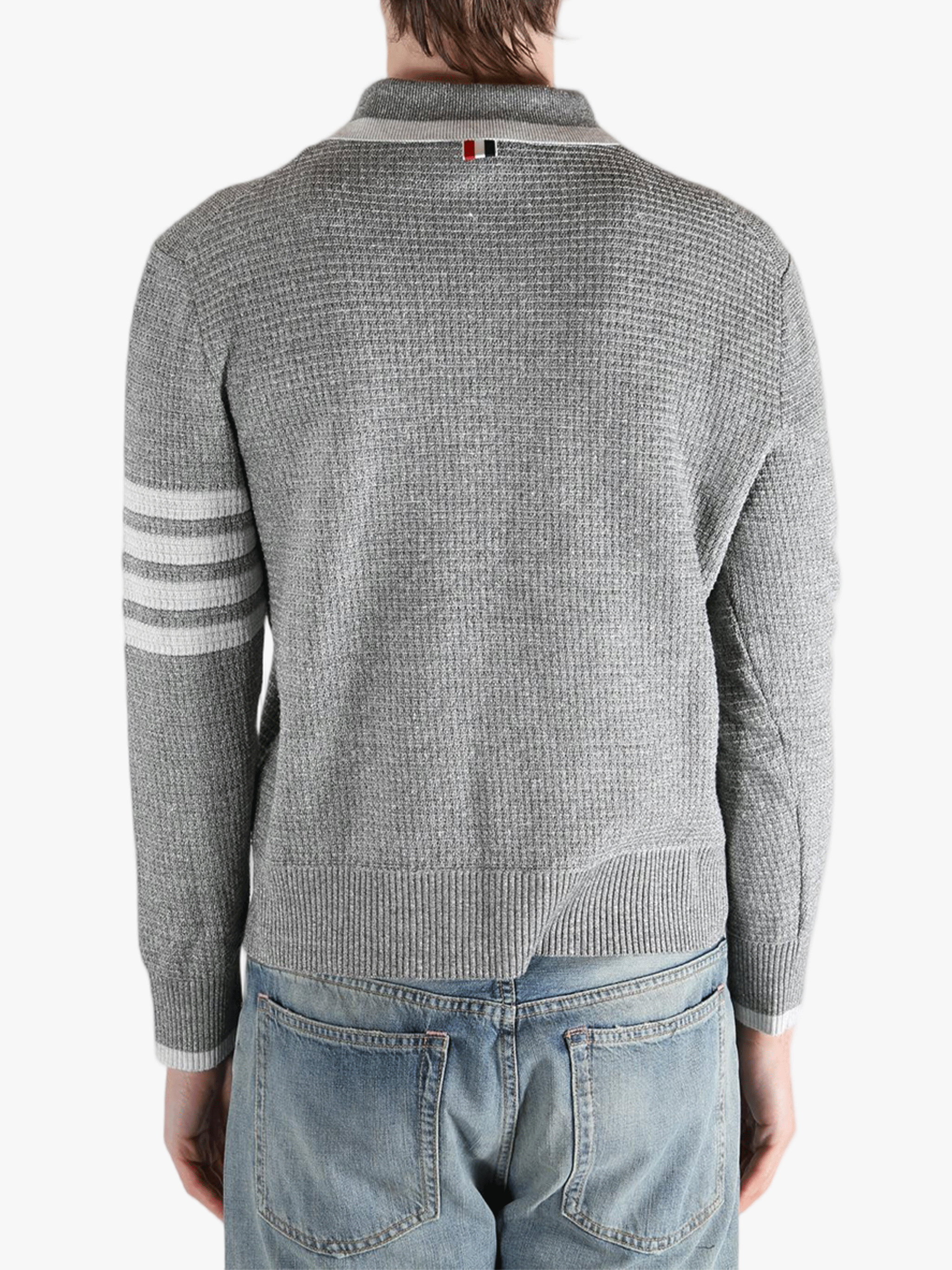 Grey t-shirt worn by a person, showing the t-shirt fit