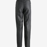 Grey pants worn by a person, showing the pants fit