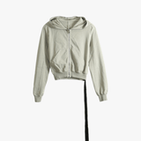 Green hoodie, front view