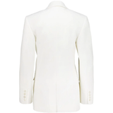 White jacket, back view
