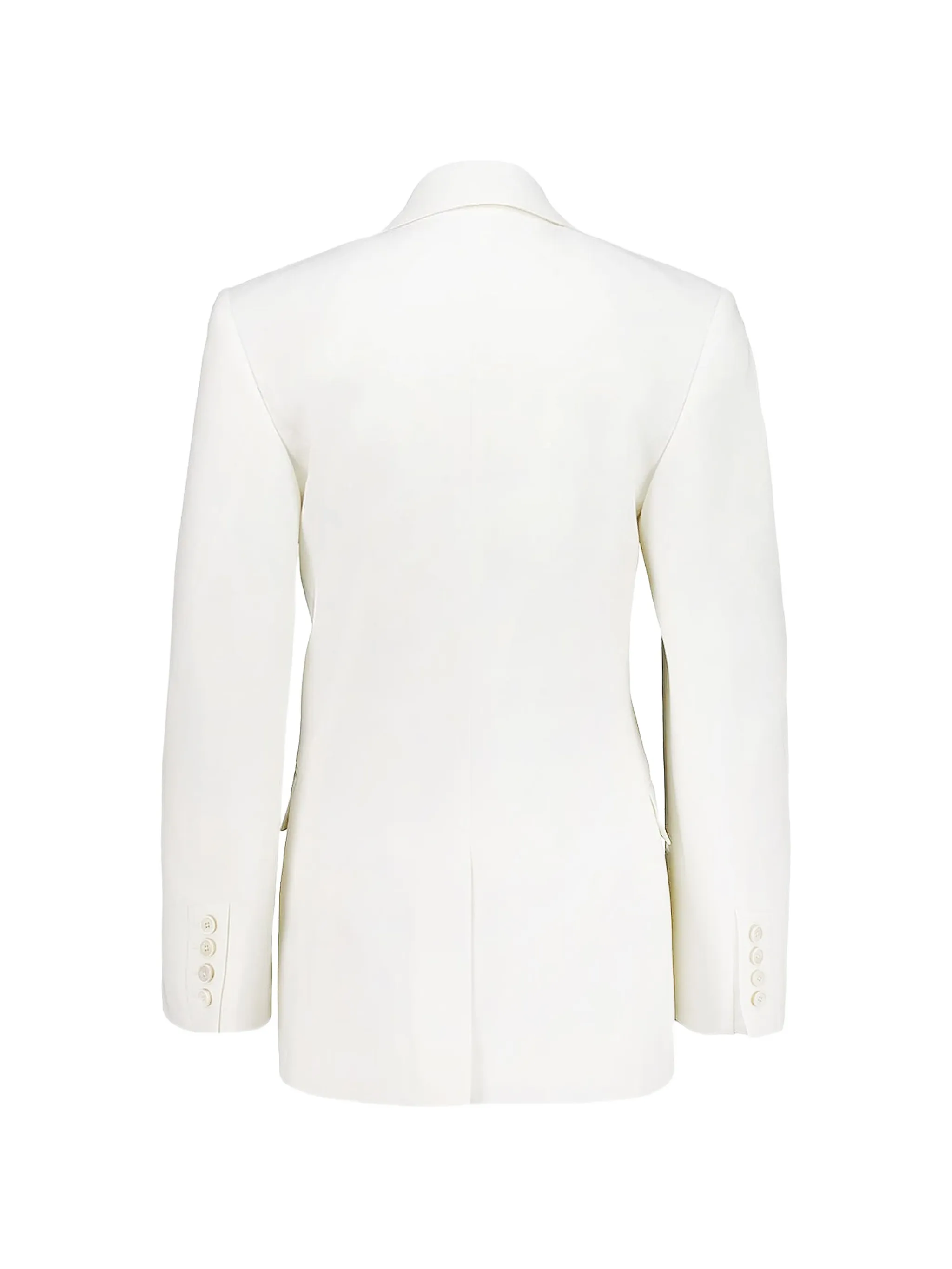 White jacket, back view