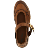 Brown shoes, front view