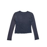 Navy t-shirt, back view