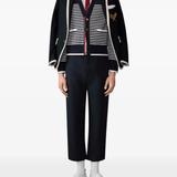 Black cardigan,full body view