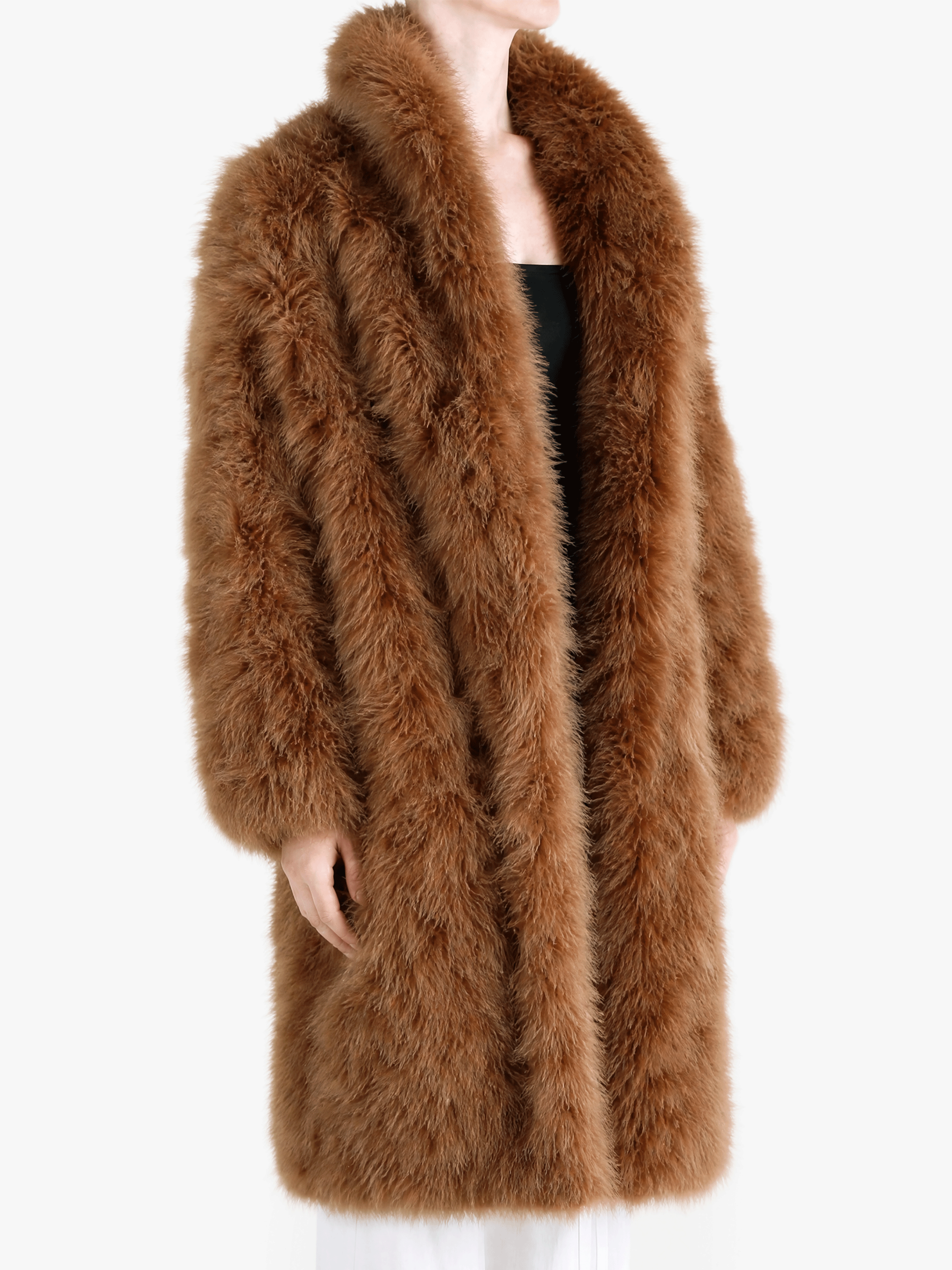 Brown jacket, full body view