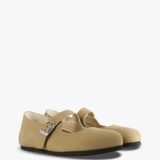 Tan shoes, front view