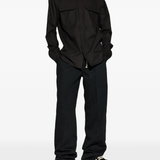 Black shirt, full body view