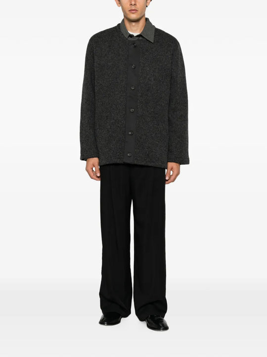 Grey knitwear, full body view