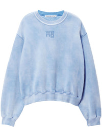 T BY ALEXANDER WANG - Women Essential Terry Crew W/ Puff Paint Logo Sweatshirt