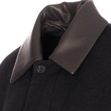 Close up of black jackets, showing texture of the cashmere fabric