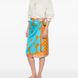 orange skirts,full body view