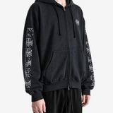 VETEMENTS - Men Biker Cross Sleeves Zip-Up Hoodie