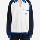 Navy hoodie worn by a person, showing the hoodie fit