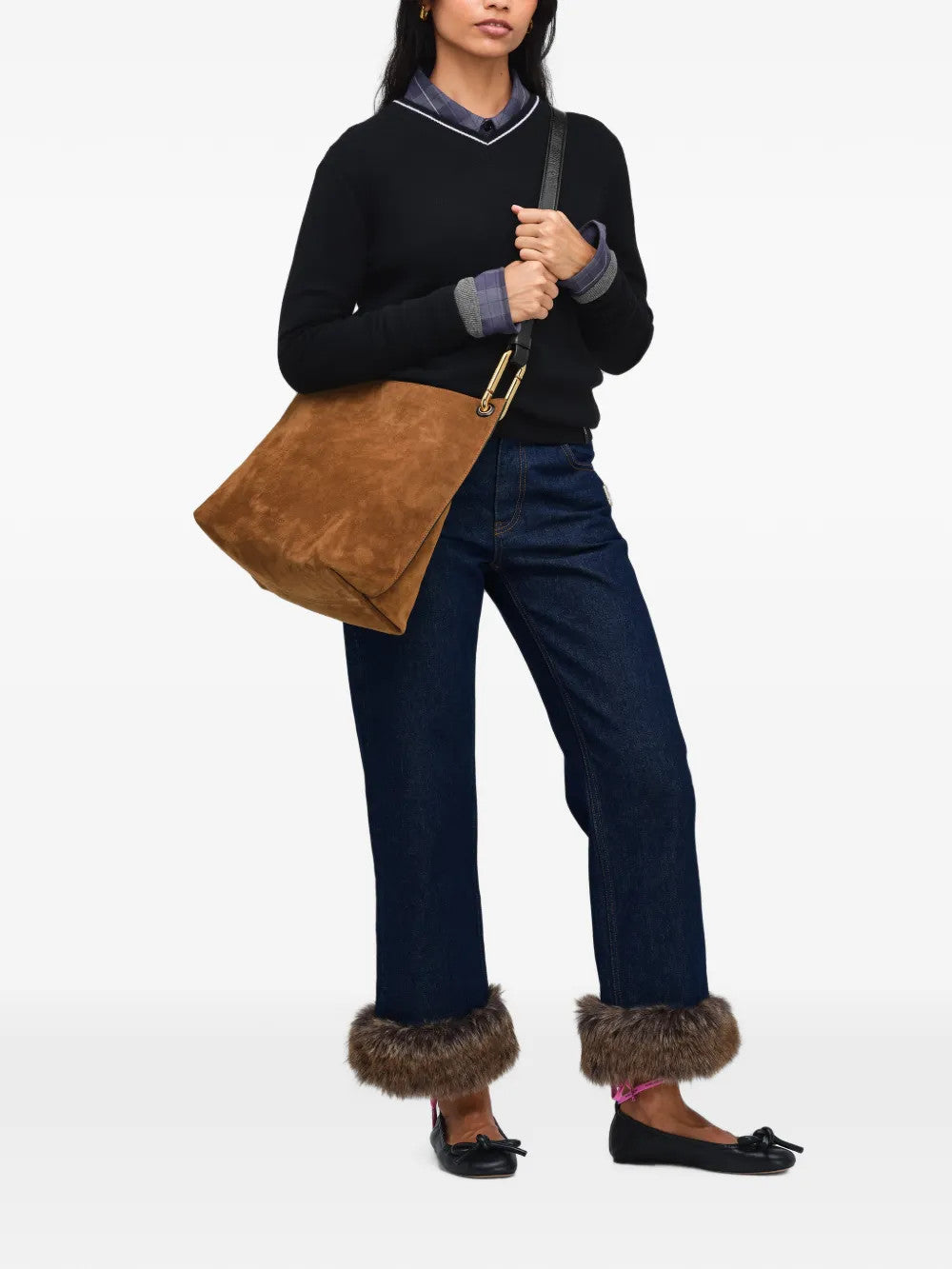 Brown bag, full body view