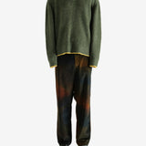 Green knitwear, full body view