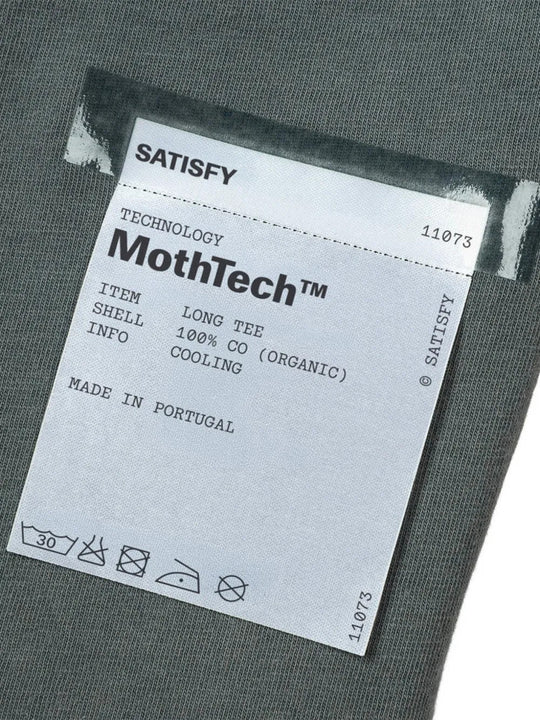 Close up of Grey t-shirt, showing texture of the 100% cotton fabric