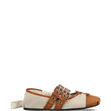 brown flats,front view