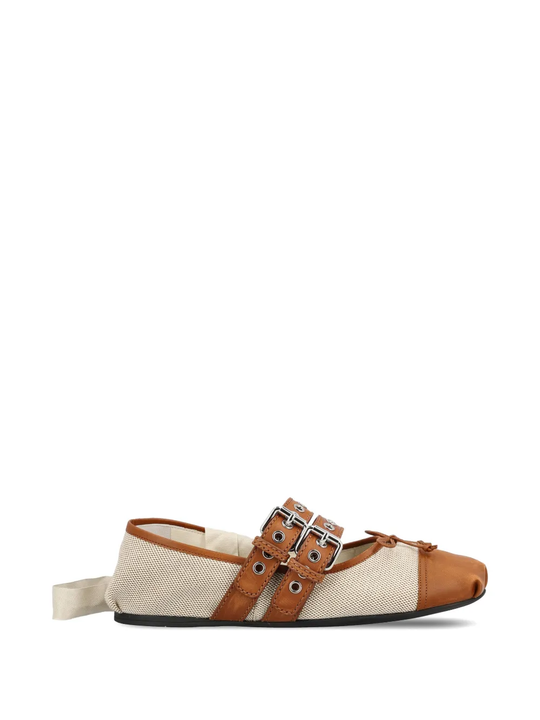 brown flats,front view