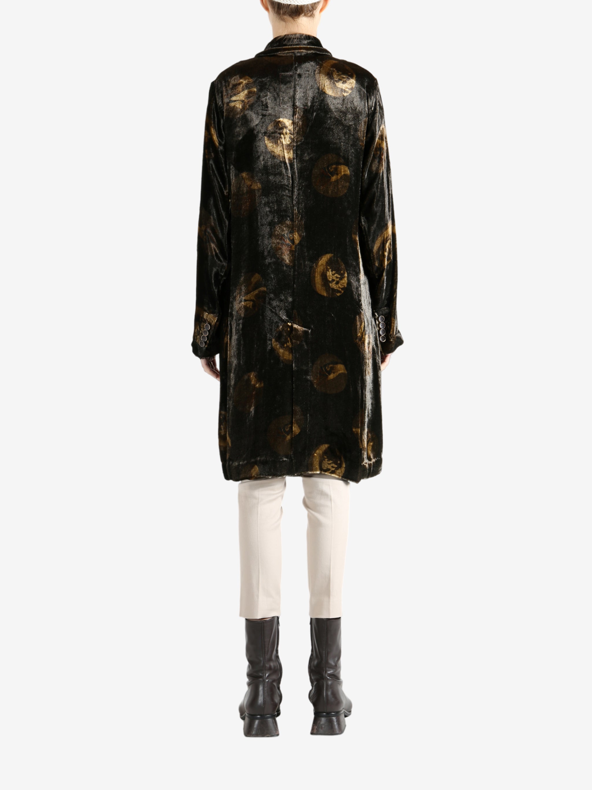 Brown jacket, full body view