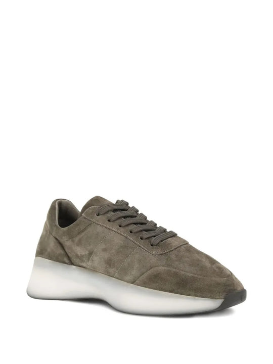 Grey sneakers, side view