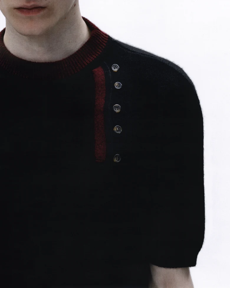Black knitwear, front view