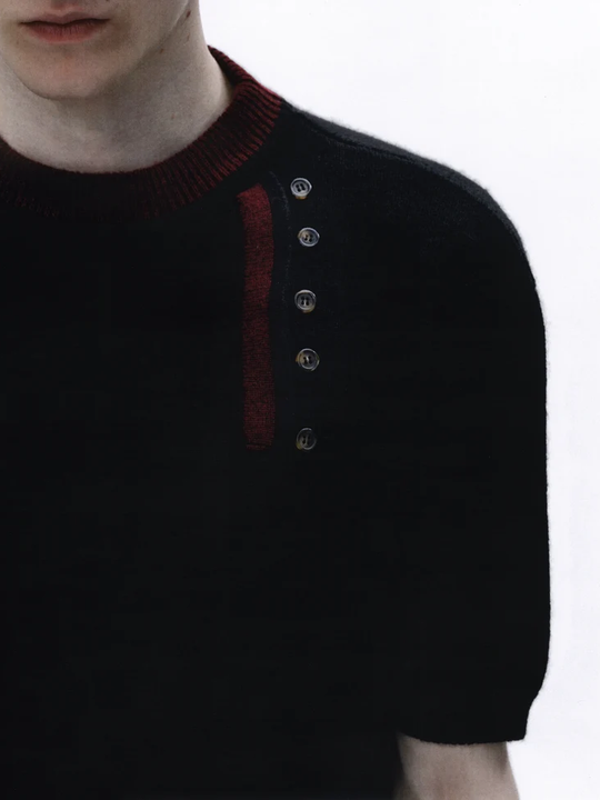 Black knitwear, front view