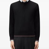 Black knitwear, full body view