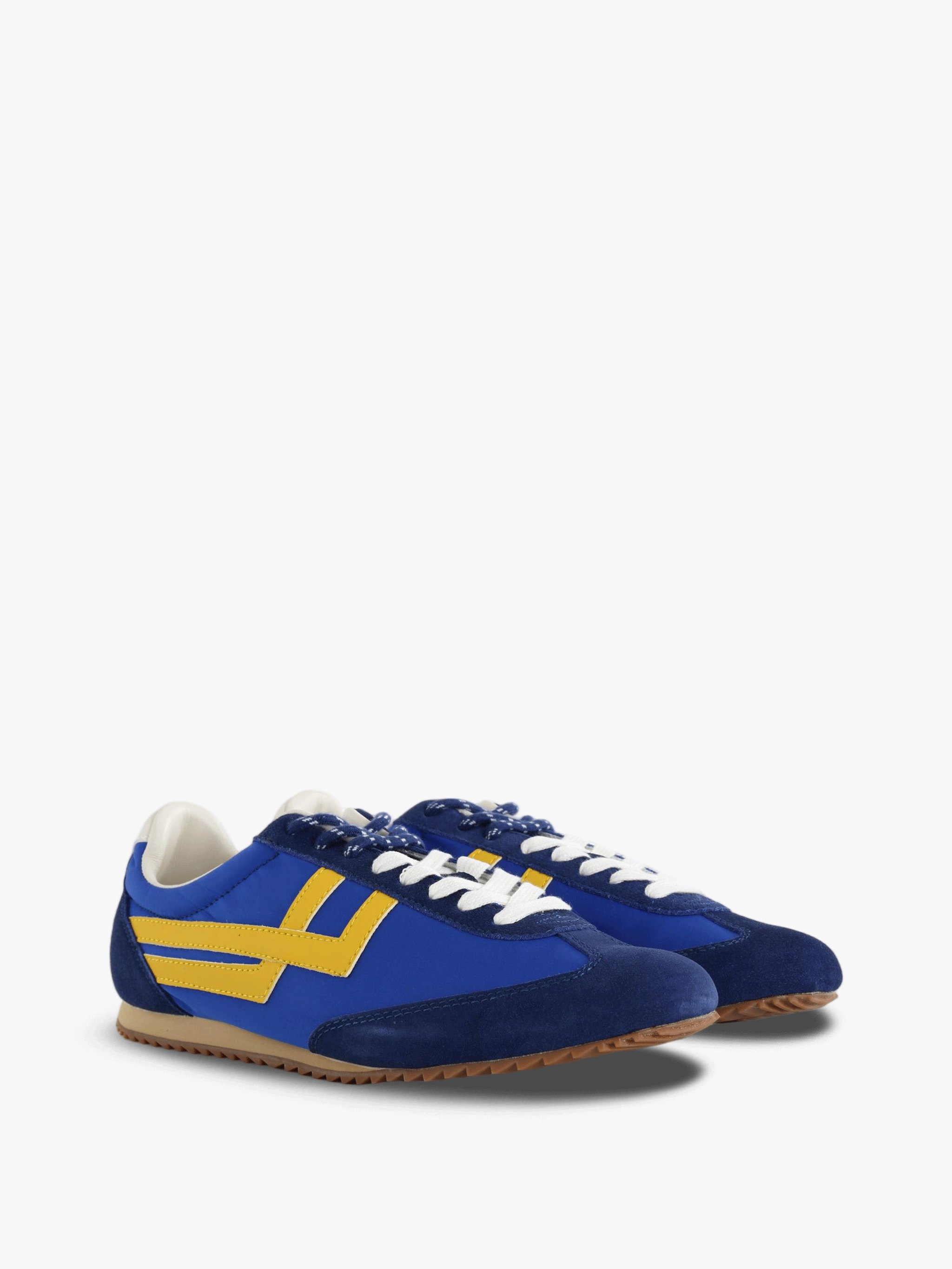 Blue shoes, front view