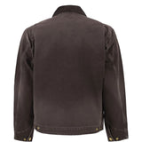 Brown jacket, back view