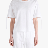 White t-shirt, full body view